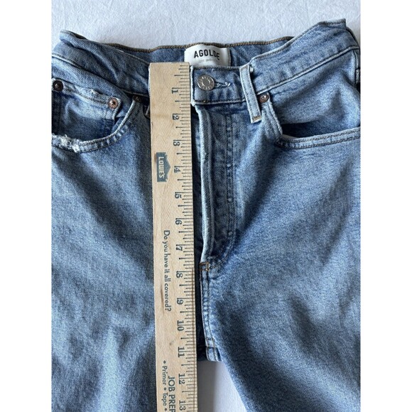 Agolde Jeans Womens 24 Riley High Rise Straight Leg‎ Stretch Crop Button Fly - Picture 11 of 12